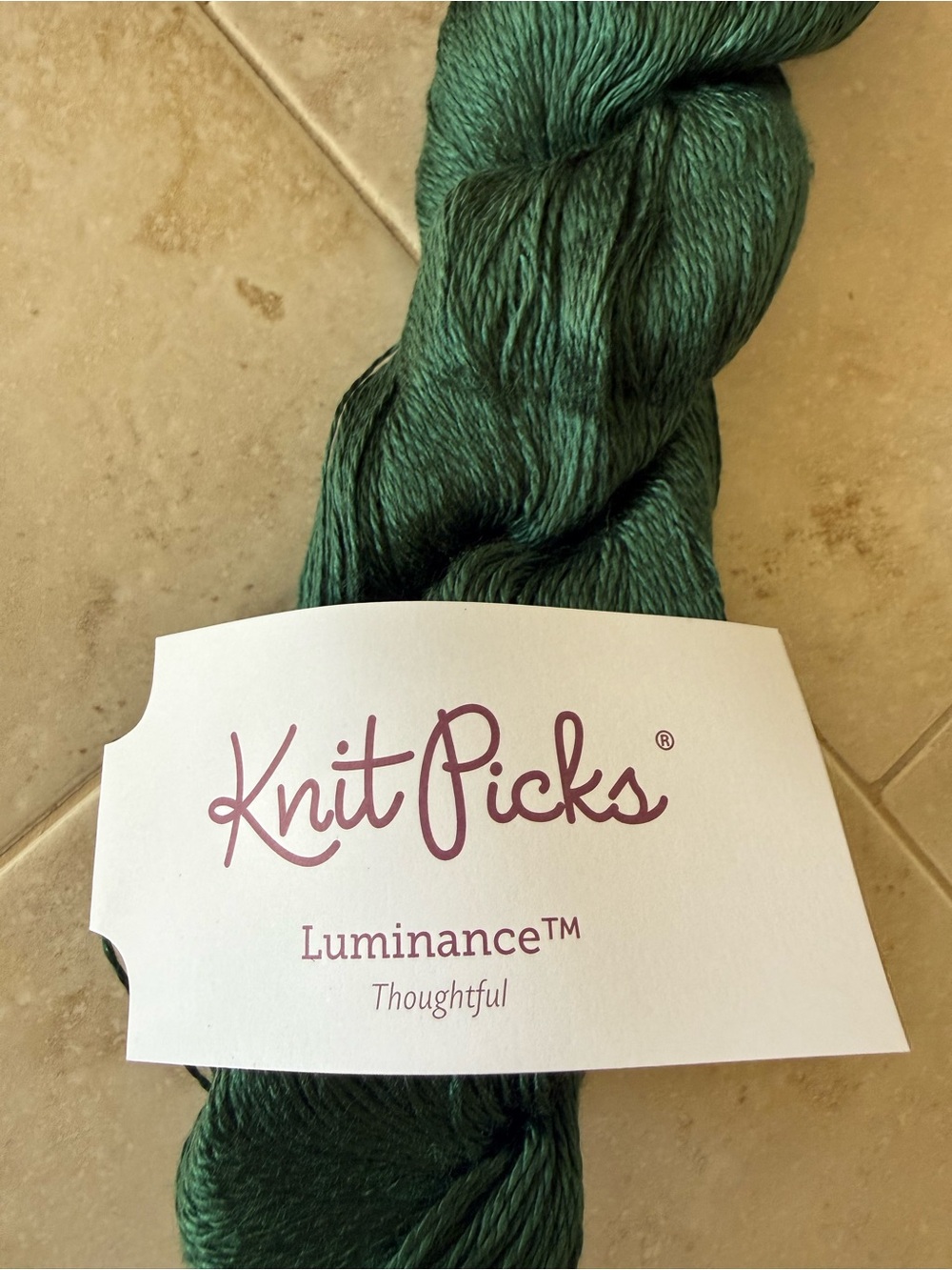 Knit Picks Luminance™ Silk Yarn in Deep Teal 1 Hank